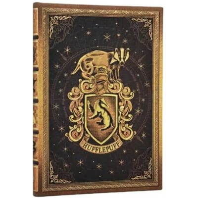 Paperblanks cahier, harry potter: hufflepuff, hardcover, midi, blanco