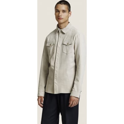 ALTER EGO Rocco Overshirt Taupe Maat: S | Casual Overhemden Outlet | Heren | Beige