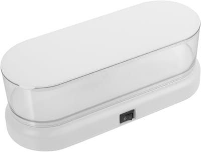 Draagbare Brillenreiniger - Reinigingsbox - Persoonlijk Onderhoud - Hoge Frequentie Trillingen - 20 x 8 x 7 cm - Wit