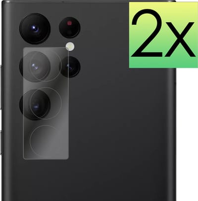 Camera Lens Protector - 2 Stuks - Geschikt voor Samsung Galaxy S22 Ultra - Camera Screenprotector - Beschermglas - Gehard Glas - Tempered Glass - Screen Protector