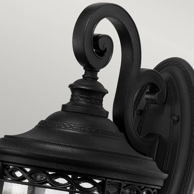 Landelijke Wandlamp - Steady Lighting - Metaal - Landelijk - E14 - L: 32.5cm - Voor Buiten - Woonkamer - Eetkamer - Zwart