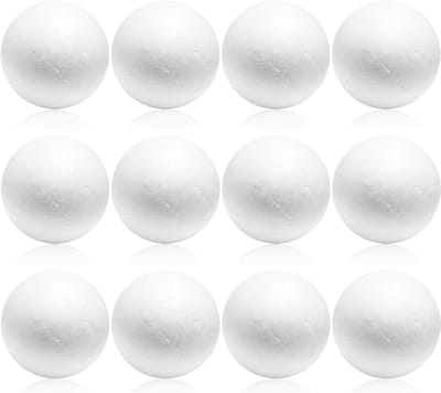 Schuimballen Set - Polystyreen Bollen - Creatieve Projecten - Glad Oppervlak - 10 cm Doorsnee - Wit