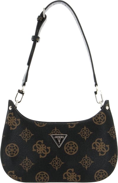 GUESS Schoudertas Meridian Mini Top Shoulder Bag Mocha Logo Donkerbruin