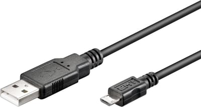 Wentronic - USB 2.0 A Male naar USB 2.0 Micro Male - 1 m