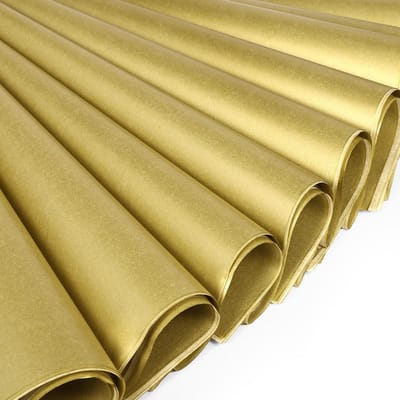 Dailygoods - Kesote Cadeaupapier 60 zijdepapier, verpakkingsmateriaal, 70 x 50 cm, goud, transparant papier, knutselpapier, pakpapier, knutselen, bruiloft, cadeau, decoratie, Kerstmis, origamipapier