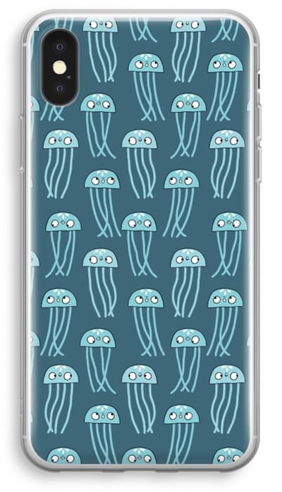 Case Company® - Hoesje geschikt voor iPhone X hoesje - Kwallie - Soft Cover Telefoonhoesje - Bescherming aan alle Kanten en Schermrand