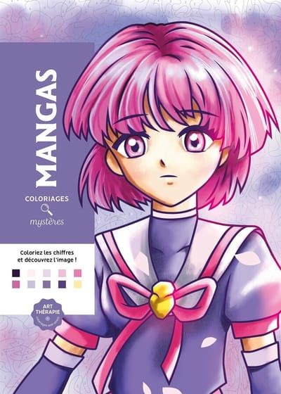 Coloriages Mysteres Mangas - Kleuren op nummer kleurboek - hachette - Kleurboek voor volwassenen