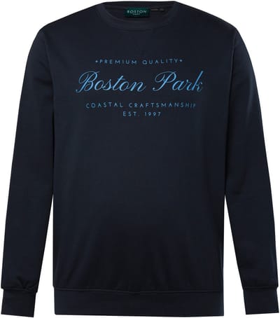 Boston Park - Heren - Sweater borstprint - Navy blauw - Maat 56+