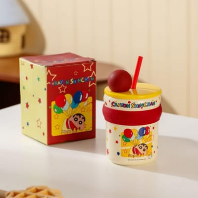 Tasse Mignonne Crayon Shin Chan Tasse en Céramique de Haut Niveau d'Apparence pour Filles Tasse à Café Lait pour le Bureau Cadeau d'Anniversaire