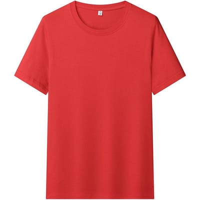 T-shirt d'été en pur coton pour hommes, couleur unie, décontracté, col rond, haut respirant, ample et fin, manches courtes, pour Couple, été 4XL