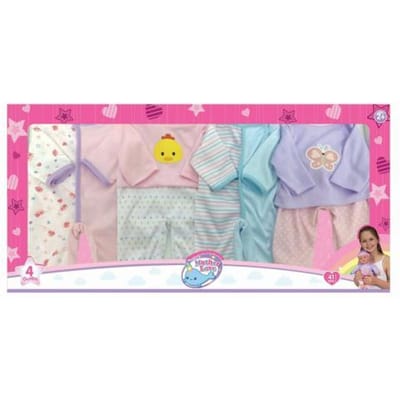 Poppenkledingset met 4 outfits voor 41cm poppen Poppenkleding