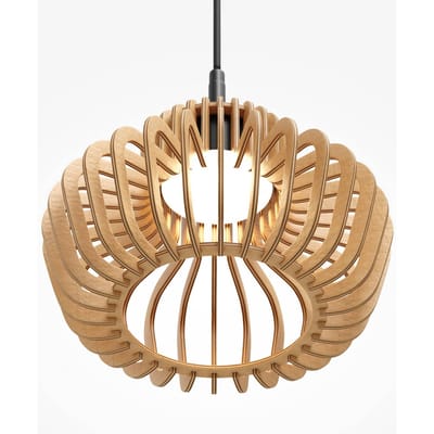 Maytoni LED hanglamp Namiki, Ø 27 cm, hout, CCT, 14 W