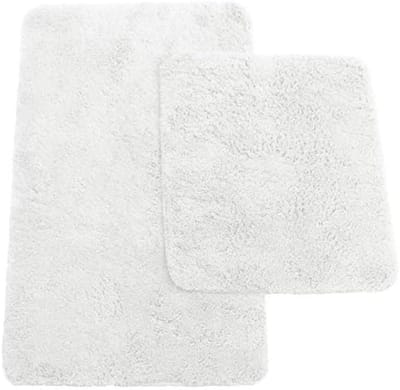 PromoHome Badkamermatten Set - 2-delige zachte antislip matten voor badkamer