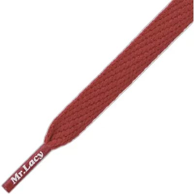 Mr. Lacy - Schoenveters - Veters - Sneakerveters  - Flatties - Plat - Bordeaux Rood - Veterlengte 130 cm – Breedte 10 mm