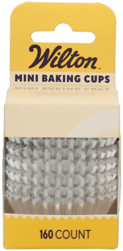 Wilton Mini Metallic Baking Cups - Zilver - Set/160 - Cupcake Vormpjes - Muffin Bakvormpjes