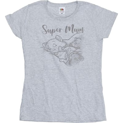 Disney Dames/Dames The Aristocats Marie Super Mum Katoenen T-Shirt (Sportgrijs)