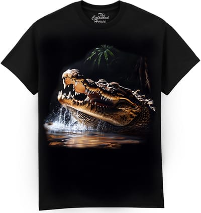 Krokodil Crocodile In Water The Coloured House T-shirt XXL