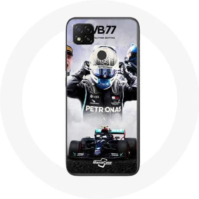 Xiaomi Redmi 9C hoesje Formule 1 Valtteri Bottas F1 Racing Driver Zwart zwart