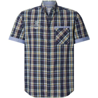 Babista herren Overhemd Met Korte Mouwen - 39/40 - donkerblauw - Plus Size