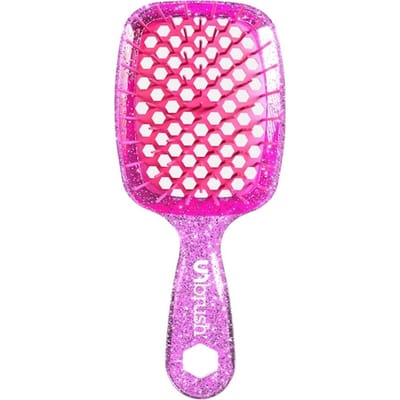 UNbrush Glitter Collection Detangling Hair Brush Mini - Rose Quartz Anti-klit borstels Unisex