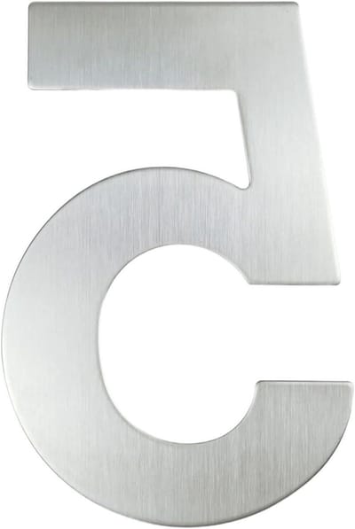 Huisnummer Plaat - Adres Nummer - Huis Herkenning - Roestvrij Staal - 30 Cm - Zilver
