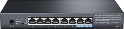 Netwerk Switch - 8 Poorten - VLAN - 2.5G - Internet Splitter - Ethernet - Voor Internetkabel