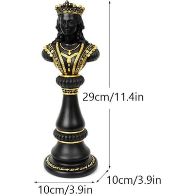 Schaken Hars Ornamenten Huis Koning Koningin Oorlogspaard Ambachten Wijnkast Bureau Creatieve Decoraties black