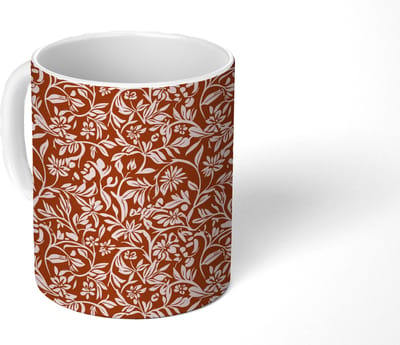 Mok - Koffiemok - Bloemen - Print - Roze - Mokken - 350 ML - Beker - Koffiemokken - Theemok