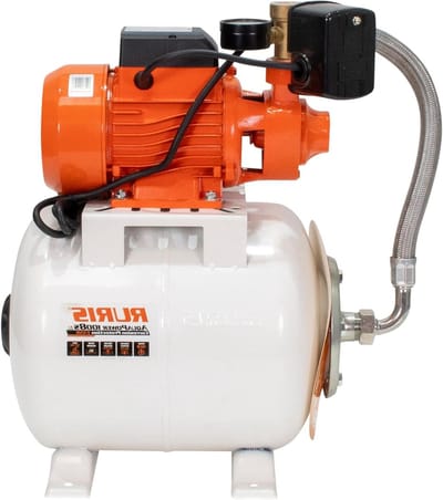 Huiswaterstation - Hydrofoor Pomp - Constante Waterdruk - Corrosiebestendige Tank - 19L Tank 45m Hoogte - Oranje