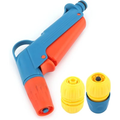 Hogedruk Waterspuitpistool Draagbaar Sproeikop Auto Wassen Schoonmaken Tuingereedschap 11837 blue