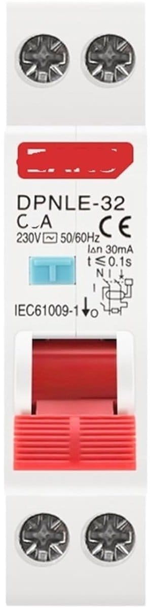 Aardlekautomaat DPNLE - Stroomonderbreker - Elektrische Beveiliging - Overstroomlekbeveiliging - 18 mm - Grijs