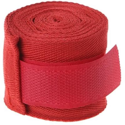 Katoenen Handschoenen, Boksen Polsbanden, Sanda, Handgevecht Riem, Muay Thai Boksen Bescherming, Taekwondo Beschermers, Trainingsbandage 3m Red 1pc
