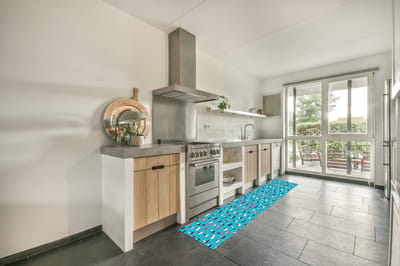 Keukenloper - Loper keuken - Boten - Zee - Patroon - 240x60 cm - Keukenloper vinyl