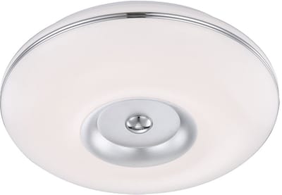 LED plafondlamp satijn woonkamerlamp aluminium nikkel mat keukenlamp modern wit, 15W 1080Lm warm wit, DxH 34x8,7 cm
