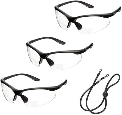 Veiligheidsbril - Leesbril Werkbril - Klus Werk - Bifocaal +1.5 tot +3.5 - UV400 Anti-mist - Transparant