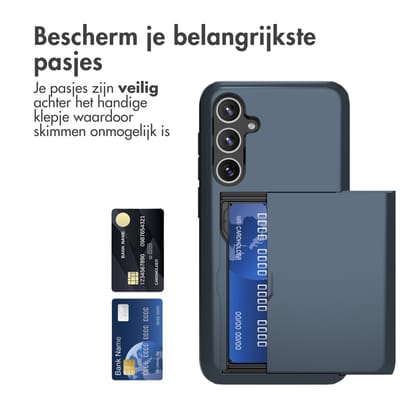 imoshion Hoesje met Pasjeshouder - Geschikt voor Samsung Galaxy S23 FE - Donkerblauw