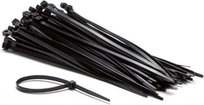 Go Go Gadget - "1000 stuks Kabelbinders Tyraps Zwart - 200mm x 3.6mm - per 1000 stuks (Tie Wraps, Ty Raps)"