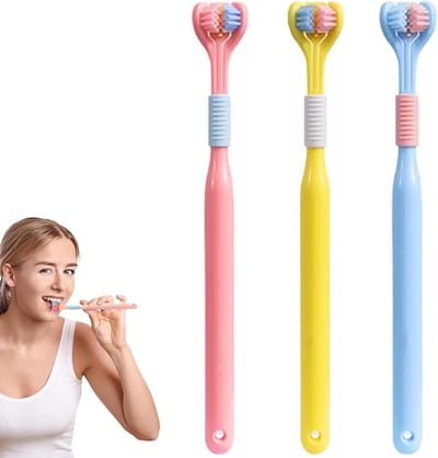 Driehoekige Tandenborstel Set met Duurzaam Ontwerp, Ergonomisch en Kleurrijk voor Optimale Mondhygiëne