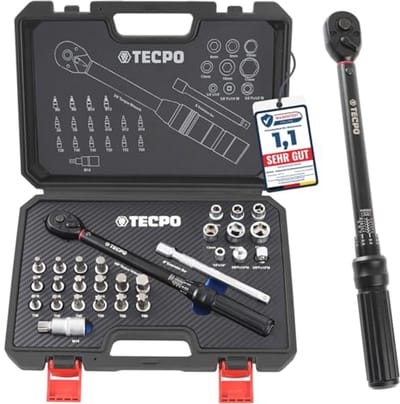 Momenten sleutel set 3/8 inch 5-60 Nm met fijne gradatie voor precisiewerk