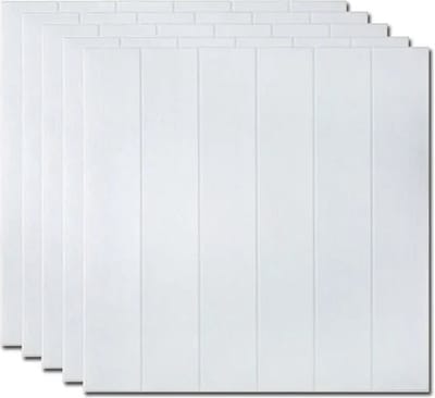 Home & Marker - Wandpanelen Zelfklevend - Wandpaneel - Muurpaneel - Muurdecoratie - Muur Panelen - 5 Stuks - 35x35 - Wit - INSTAWOOD