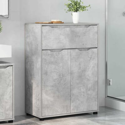 vidaXL - Badkamerkast - Beton - Grijs - 72,5 - x - 36,5 - x - 100 - cm - Bewerkt - hout