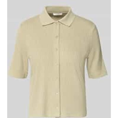 regular fit poloshirt met doorlopende knoopsluiting