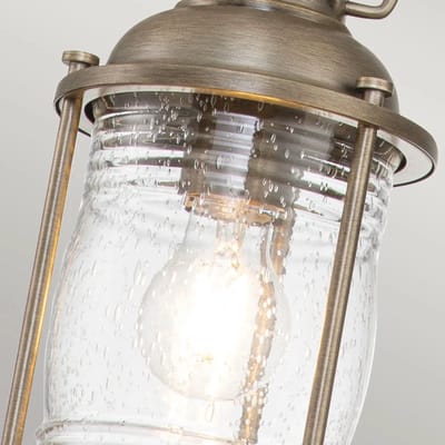 Kichler LED Buiten Hanglamp Ashland Bay | 1X E27 Max 60W | IP44 | Dimbaar | Burnished Bronze
