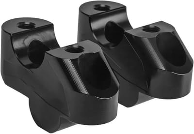 Stuurklem Verhogers - Stuurverhoger Motorfiets - Comfortabeler Rijden - Verhoogt Stuurlengte - 1 Set - Zwart