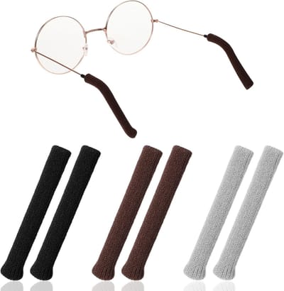 Dailygoods- Oorkussen Zacht Breien - Antislip Briltempeltips - Oorkussens voor Glazen - Lichtgewicht en Comfortabel - Katoen en Spandex - Doordacht Cadeau - Brilgrip