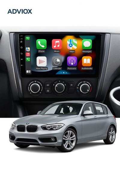 ADIVOX 9 inch geschikt voor BMW 1 Serie 2004-2012 Android 14 2GB/32GB Quad Core CarPlay/Auto/Wifi/GPS/RDS/DSP/DAB+