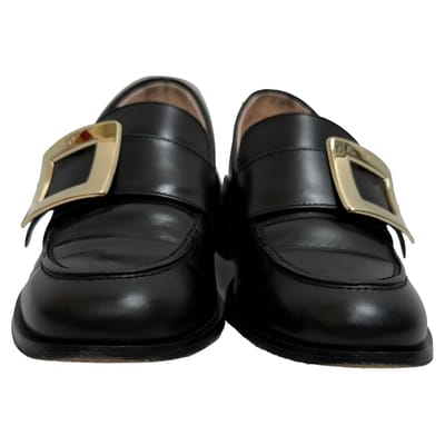 Roger Vivier Viv' Rangers loafers met gesp en hak in zwart leer