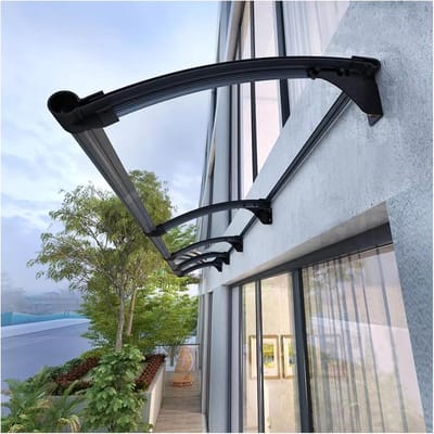 Deur Overkapping - Regenkap Buiten - Bescherming Deur - Duurzaam Polycarbonaat - 100x60 cm - Transparant