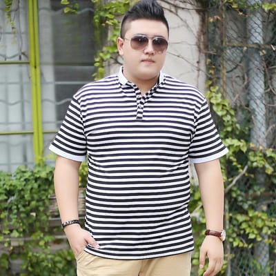 Grote Maat Trendy Merk Heren T-shirt met Korte Mouwen Heren Plus Size Losse Revers Casual T-shirt Dik Trendy T-shirt Zomer 6XL