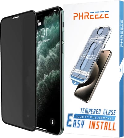 Privacy Glass - Geschikt voor iPhone 11 Pro Max Screenprotector met Montageframe - 100 Procent Plakgarantie - Screen Protector - 9H Gehard Glas
